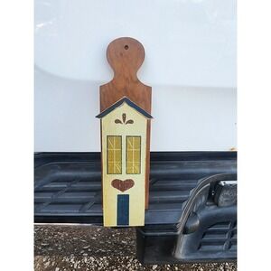 Vintage Wood Fireplace Match Holder Country‎ Cottage Hand Painted